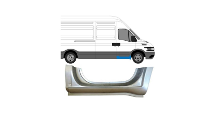 Prag metalic Iveco Daily 2, 01.1999-07.2014, Opel Movano, 07.1998-01.2010, Fata, partea Dreapta, sub usa fata, Aftermarket