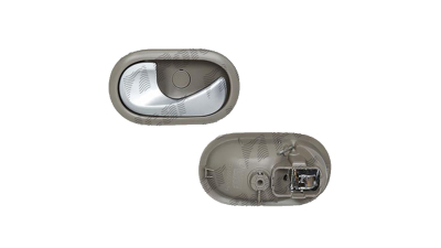 Maner deschidere usa interioara Nissan Nv400, 11.2010-, Opel Movano, 01.2010-, Renault Master, 01.2010-10.2014, Scenic (Jm), 06.2003-05.2009, Fata partea Stanga, bej; maner cromat, Aftermarket