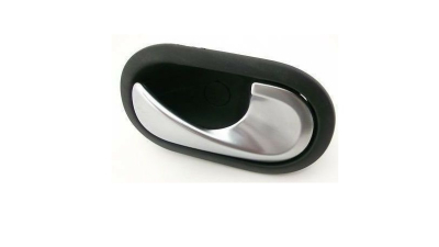 Maner deschidere usa interioara Dacia Sandero (Sd), 2005-2009; Renault Clio 3 (R0/1), 09.2005-05.2009; Modus (F/Jp0), 12.2004-11.2007 Fata=Spate, partea Dreapta, negru; maner cromat, Aftermarket