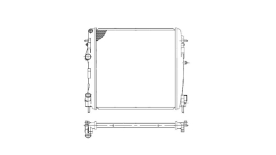 Radiator racire Nissan Kubistar, 2003-2008 1,2 55kw; 1,5 Dci 60kw; 1,6 70kw, Benzina/Diesel, Manual, cu AC, 462x470x34, Cu lipire fagure mecanica Original (VALEO)