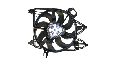 GMV radiator electroventilator Renault Kangoo (Kc/Fc), 2003-2008 Motor 1, 5 Dci 42/48/59kw; 1, 9 Dci 59/62kw; Nissan Kubistar (X76), 2003-2008 Motor 1, 5 Dci 42/45/48/50/60/62kw Diesel, cutie Manuala, dimensiune 400W/382mm, cu 2pini, plastic, GATE