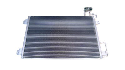Condensator climatizare Renault Scenic, 01.2001-08.2003, motor 1.8, 85 kw benzina, 1.9 dTi, 59 kw diesel, cutie manuala, full aluminiu brazat, 580 (540)x385x16 mm, fara filtru uscator
