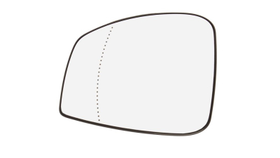 Geam oglinda exterioara cu suport fixare Renault Scenic (Jz), 05.2009-11.2016, partea Stanga, incalzit; sticla asferica, Aftermarket