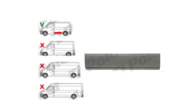 Panou lateral Opel Movano, 01.2010-, Stanga, Aftermarket