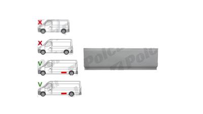 Panou reparatie lateral Opel Movano, 01.2010-, Stanga = Dreapta, Aftermarket