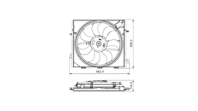 GMV radiator electroventilator Renault Espace, 2015-, dimensiune mm, Aftermarket