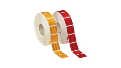 Banda reflectorizanta camioane tip fagure, intrerupta 50MMX50M, culoare rosie