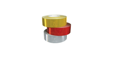 Banda reflectorizanta camioane tip fagure, continua 50MMX50M, culoare rosie