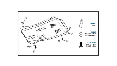 Scut motor metalic Dacia Logan 2004-2012 toate motorizarile 8200221344 Asam