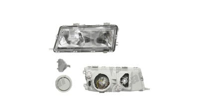 Far Saab 9000 model in 4/5 usi 04.1992-12.1998 DEPO partea Stanga, tip bec H1+H1 manual/electric