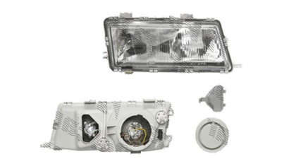 Far Saab 9000 (YS3C) model in 4/5 usi 04.1992-12.1998 DEPO partea Dreapta, tip bec H1+H1 manual/electric