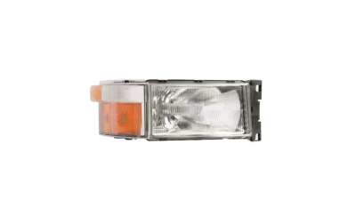 Far SCANIA P/G/R/T, 2004-2018; P94-R144 (M114), 1996-2007, HELLA, fata, partea dreapta, tip bec H4; electric; fara motor; cu lumina parcare; cu semnalizare;