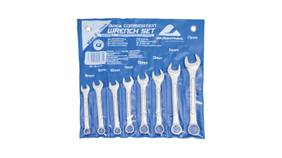 Set chei combinate 7 piese 8, 9, 10, 11, 12, 13, 14, 17, cheie fixa + cheie inelara