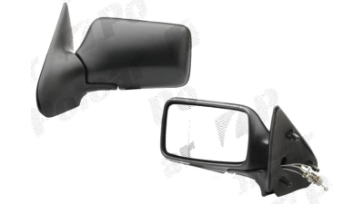 Oglinda exterioara Seat Ibiza/Cordoba (6K) 5.1993-02.2002, Stanga, Crom, manuala, prin cablu, Fara incalzire, carcasa neagra, Plana, BestAutoVest 1H1857521; 6K0857537; 6K085753701C; 6K1857507A; 6K1857521J; 6K1857521L; 6K1857537;
