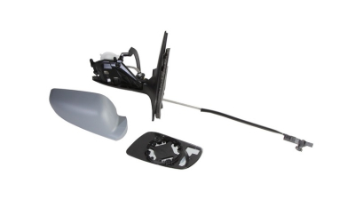 Oglinda usa exterioara Seat Ibiza/Cordoba (6k), 07.1999-02.2002, partea Dreapta, reglare electrica; carcasa neagra partial grunduita; incalzit; sticla convexa; geam cromat; 5 pini; mic, Aftermarket