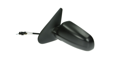 Oglinda usa exterioara Seat Leon (1m1), 11.1999-04.2003; Toledo (1m2), 04.1999-2002, partea Stanga, ajustarea prin cablu; carcasa neagra; sticla asferica; geam cromat; mare, Aftermarket