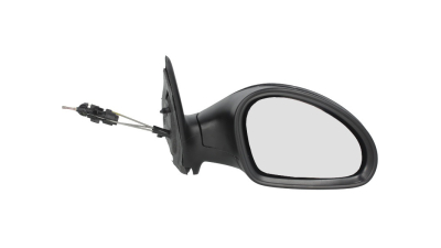 Oglinda usa exterioara Seat Leon (1m1), 2003-2005; Toledo (1m2), 2003-2004, partea Dreapta, ajustarea prin cablu; carcasa grunduita; sticla convexa; geam cromat, Aftermarket