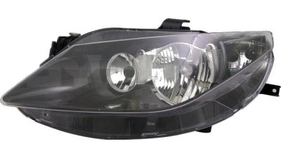 Far Seat Ibiza (6j), 04.2008-04.2012, Electric, tip bec H7+H7, omologare ECE, fara motoras, negru, 6J1941034A, Dreapta, marca DEPO