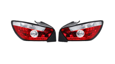 Set stopuri tuning Seat Ibiza (6j), 04.2008-04.2012, cu 3 usi, spate, omologare ECE, cu fascicul de cabluri, rosu, alb, led, tuning, Stanga, Dreapta