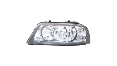 Far VW Sharan 7M, 04.2000-04.2010; Seat Alhambra, 02.2001-06.2010, partea Stanga, electric, tip bec H1+H7, rama neagra, cu motoras, Depo
