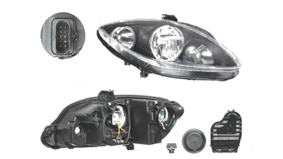 Far Seat Toledo (5p2), 10.2004-03.2009; Leon (1p1), 06.2005-03.2009; Altea (5p1/5p5), 03.2004-03.2009, fata, Dreapta, H1+H7+PY21W+W5W; electric; cu motor, TYC