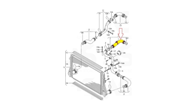 Furtun intercooler, supraalimentare, cauciuc, BestAutoVest 6755PT-1