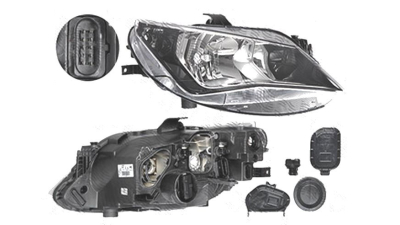 Far Seat Ibiza (6j), 04.2012-, fata, Dreapta, H7+H7+PY21W+W5W; electric; fara motoras, DEPO