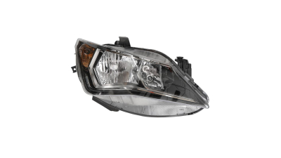 Far Seat Ibiza (6J), 05.2015-05.2017, partea Dreapta, electric, tip bec H7+H7, cu lumini de zi pe LED, cu motoras, Valeo 046725