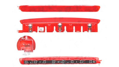 Stop frana suplimentar Seat Ibiza (6j), 04.2008-04.2012 , Ibiza (6j), 04.2012-, Hatchback, Central, OE, Spate, LED; omologare: ECE;