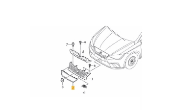 Rama grila radiator Seat Ibiza, 10.2017-, Fata, negru, Aftermarket