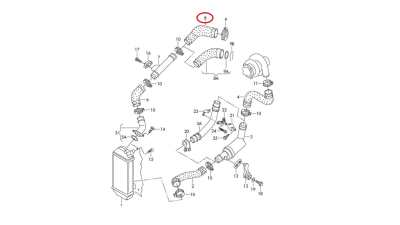 Furtun intercooler, supraalimentare Seat Cordoba 2002-2009, Ibiza 2002-2008; Skoda Fabia 2007-2015, Fabia 1999-2007, Roomster 2006-; Vw Fox 2005-, Polo 2005-2009, diametru 50 mm, cauciuc, scurt, BestAutoVest 6913PT-1