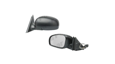 Oglinda exterioara Skoda Fabia 2 2007-03.2015 partea stanga, reglare manuala , capac negru 5J0857507D geam asferic, cromat
