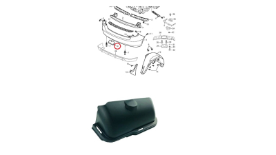 Ornament carlig de remorcare Skoda Fabia (5j), 03.2007-04.2010, Hatchback, Spate, Aftermarket