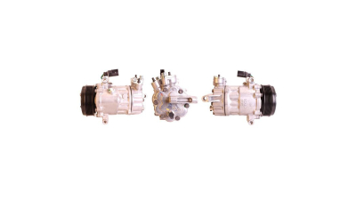Compresor aer conditionat Skoda Fabia (5J), 2007-2015, Rapid (NH), 2012-, Roomster (5J), 2006-, motor 1.2 TDI, 55kw, diesel; 1.6, 77kw, benzina, rola curea 110 mm, 6 caneluri, tip Sanden: SD6V12