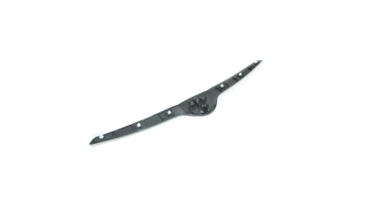 Ornament grila masca fata Skoda Fabia 2 (5j), 04.2010-03.2015, Roomster/Praktik 04.2010-, parte montare centrala, neagra, 691605-3, Aftermarket