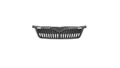 Grila radiator, masca fata Skoda Fabia 2 (5j), 04.2010-03.2015, Roomster/Praktik 04.2010-, parte montare centrala, crom/negru, 691605-4, Aftermarket