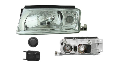 Far Skoda Octavia/Tour (1u2/1u5), 01.2001-11.2010, fata, Stanga, cu Proiector ceata; H3+H4+W5W; electric; cu motor;