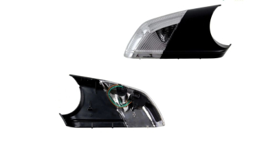 Indicator lateral in oglinda SKODA OCTAVIA II/TOUR II (1Z3/1Z5), 06.2004-12.2012, semnalizator fata, partea stanga, EU, pentru masini cu lampa perimetru inferiora; LED+W5W; cu prize bec