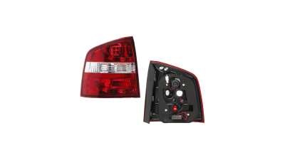 Set lampa spate tuning Skoda Octavia 2 (1Z3/1Z5) Combi, 2004-2013, partea stanga+dreapta, rosu-alb-transparent, with wiring harness, tuning, Taiwan