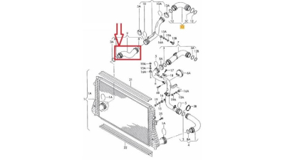 Furtun intercooler, supraalimentare Audi A3 2003-2013; Skoda Octavia 2004-2013, Superb 2008-2015; Vw Eos 2006-2015, Golf V 2003-2010, Jetta 2005-2010, Passat (B6) 2005-2010, Touran 2003-2010, diametru 60 mm, cauciuc, BestAutoVest 6922PT-1