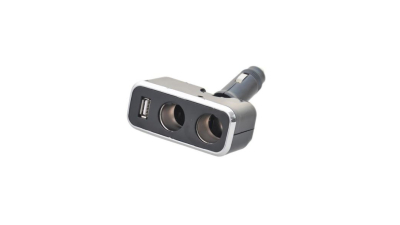 Priza auto tripla Automax 12V DC , cu 2 iesiri DC  + 1 iesire USB, reglabil