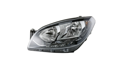 Far Skoda Citigo, 05.2012- si Citigo 2017-, partea Dreapta, electric, cu motoras, tip bec H7+H7; cu lumini de zi cu LED, Hella