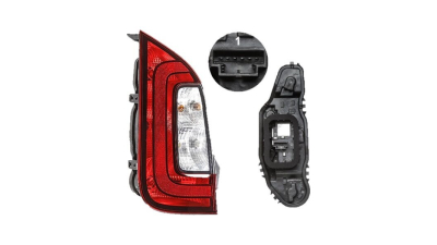 Stop spate lampa Skoda Citigo, 05.2012-, spate, Stanga, fumuriu; cu suport becuri, Farba