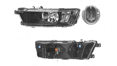 Proiector ceata Skoda Rapid (Nh), 10.2012-, fata, Stanga, cu LED daytime running light; H8+LED; negru;