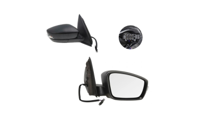 Oglinda exterioara Skoda Fabia, 12.2014-; Fabia, 07.2018-, Dreapta, reglare electrica; carcasa neagra; incalzita; geam convex; cromat; 6 pini; cu semnalizare, View Max