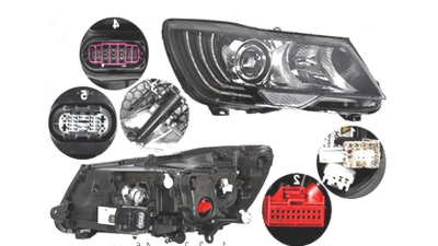 Far Skoda Superb (3t), 06.2013-07.2015, fata, Dreapta, xenon; cu lumini pentru curbe; cu LED daytime running light; D3S+H7+LED; electric; fara ballast; cu gas bec xenon; cu motor, HELLA