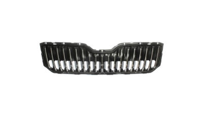 Grila masca fata Skoda Superb (3v), 05.2015-, fata, negru/negru; fara rama