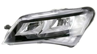 Far Skoda Superb (3V), 05.2015-, partea Stanga, tip bec D3S+LED, cu lumini pt curbe, cu control adaptiv a fazei lungi, cu lumina de zi (LED), fara bec, fara balast, fara unitate control led, cu motoras, Hella
