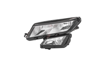 Far SKODA KODIAQ, 10.2016-, HELLA, fata, partea stanga, cu 'lumina de zi' tip LED;tip bec H7+H7+H8+LED+PWY24W+W5W; electric; cu motor;