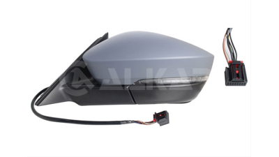 Oglinda usa SKODA KODIAQ, 10.2016-, partea Stanga, View Max, reglare electrica; carcasa grunduita; incalzit; sticla convexa; geam cromat; rabatabil; 16 gauri / 9 pini; cu lampa indicatoare LED; cu lampa perimetru